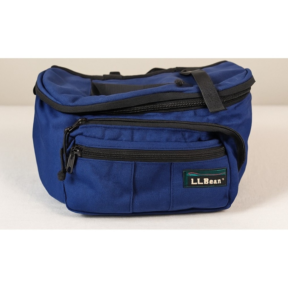 Vintage L.L. Bean Camera Shoulder Bag Blue USA Made | Adjustable Strap | Padded